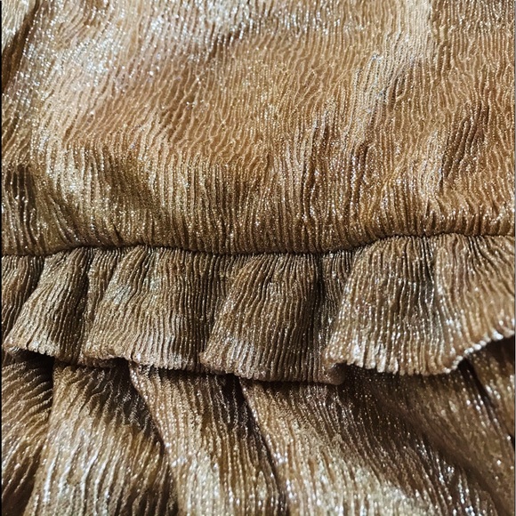 Kate Spade Rosegold Sparkle Crinkle Metallic Dress - Picture 4 of 7